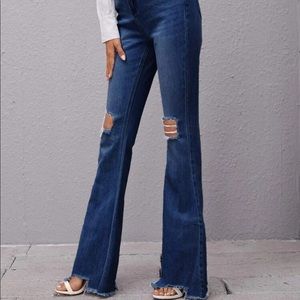 Wide leg flare jeans